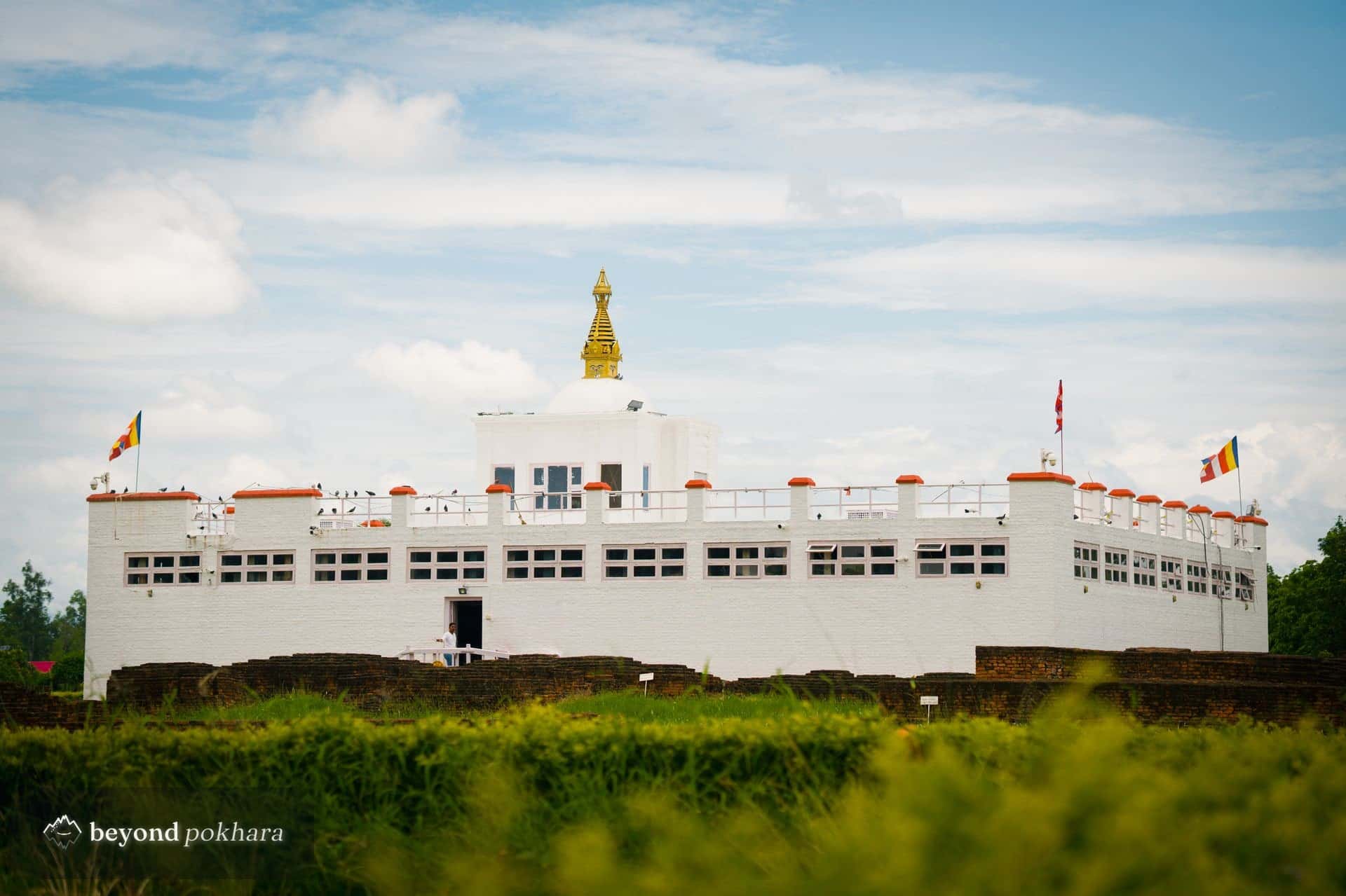 The Maya Devi temple and gardens at Lumbini