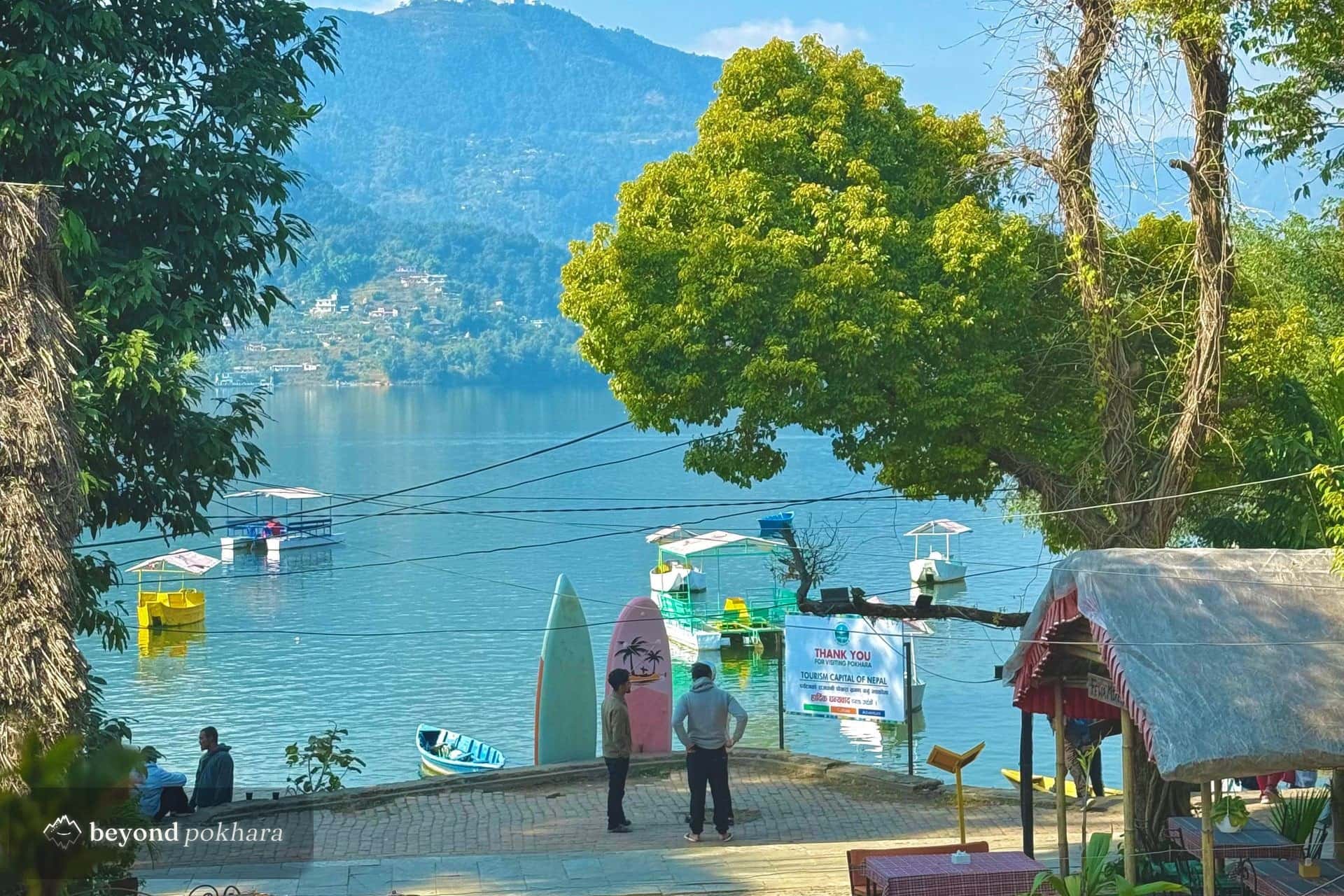 Pokhara on the shore of Phewa Lake
